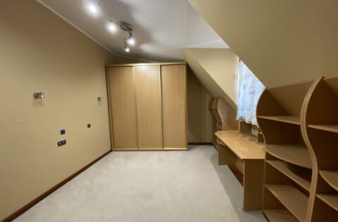 dressing room with wardrobe and shelfes