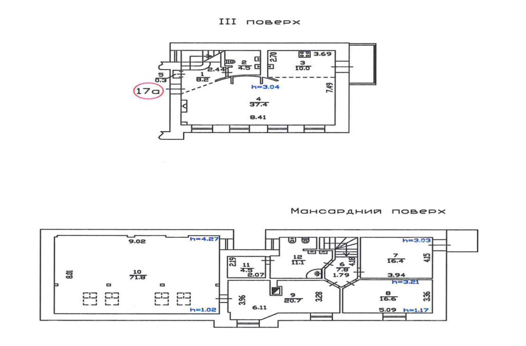 Antonovycha 7v apartments plan