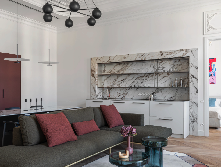 Designer kitchen with Smeg appliances in Kyiv apartment for sale, Zankovetskoi St, 7