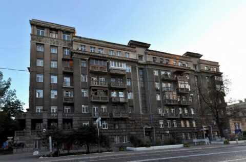 stalinka building facade apartment for sale in Kyiv, Pyrohova St 2, Shevchenkivskyi district