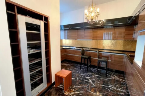 modern kitchen with Gaggenau appliances in apartment for sale in Kyiv, Volodymyrska St 20/1-A Shevchenkivskyi district, premium property Kyiv;
