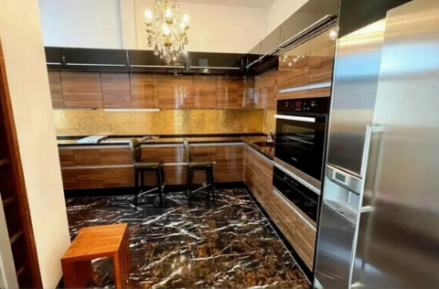 modern kitchen with Gaggenau appliances in apartment for sale in Kyiv, Volodymyrska St 20/1-A Shevchenkivskyi district, premium property Kyiv;