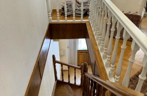 Interior staircase in duplex apartment on Yevhena Chykalenka 20 Kyiv real estate for sale