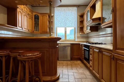 Functional kitchen in duplex apartment Yevhena Chykalenka 20 Kyiv real estate for sale