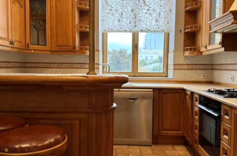 Functional kitchen in duplex apartment Yevhena Chykalenka 20 Kyiv real estate for sale