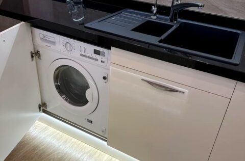 kitchen in apartment for sale in Kyiv, Liuteranska St 27–29, Pecherskyi district, designer renovation