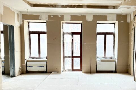 Renovation-ready interior of 402 m² duplex penthouse apartment for sale in Kyiv, Arkhitektora Horodetskoho St, 12/3, Pecherskyi district (Lipky), historical Pre-Revolutionary building 1917