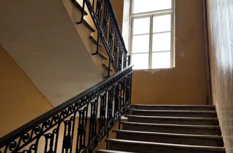Entrance hall of historical building in Kyiv, Volodymyrska St 45, Shevchenkivskyi District