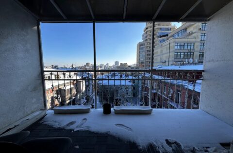Terrace with panoramic views in apartment for sale in Kyiv, Volodymyrska St 45, Shevchenkivskyi District