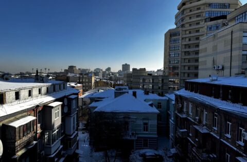 Panoramic city view from apartment for sale in Kyiv, Volodymyrska St 45, Shevchenkivskyi District