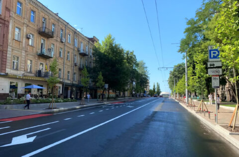Renovated Pyrohova Street view near Golden Gate apartment for sale in Kyiv city centre
