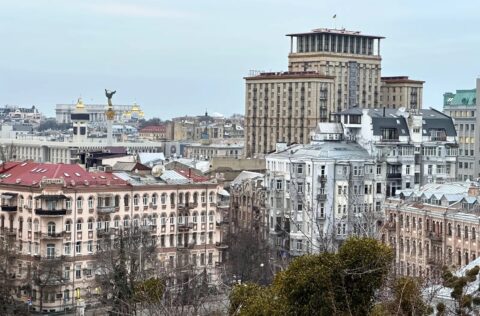 View from apartment for sale in Kyiv Liuteranska St 21/12 Pecherskyi district city centre