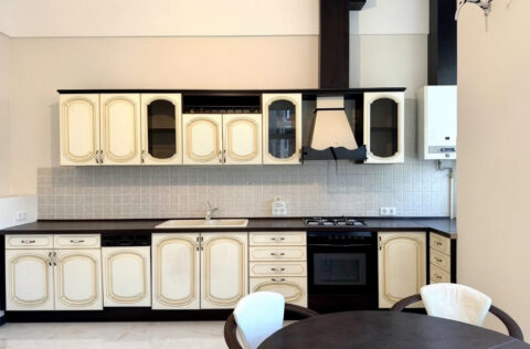 Modern kitchen in apartment for sale in Kyiv, Reitarska St 28, fully equipped interior