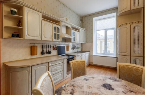 kitchen apartment for sale Kyiv Tarasivska 6A fully equipped modern kitchen historic building
