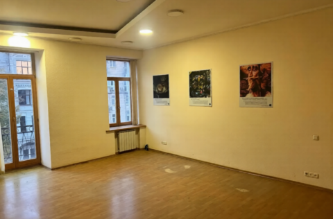 Living room in a historic apartment on Volodymyrska Street 6, Kyiv