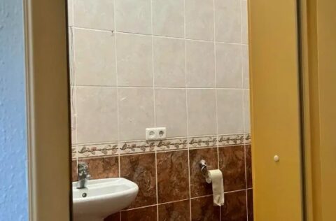Bathroom in a historic apartment on Volodymyrska Street 6, Kyiv