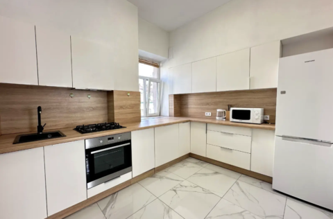 Studio kitchen in a renovated apartment on Antonovycha Street 17b, Kyiv
