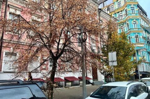 Façade of a pre-revolutionary building on Volodymyrska Street 6, Kyiv