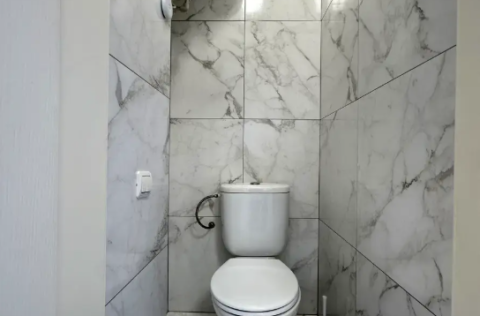 Bathroom in a renovated apartment on Antonovycha Street 17b, Kyiv