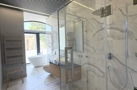 Bathroom in a designer apartment on Liuteranska Street 7/10, Kyiv