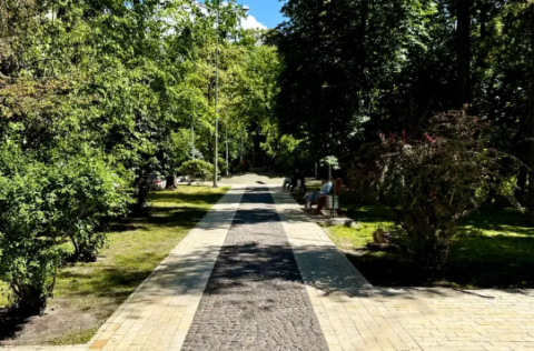 Green boulevard near Ivana Kozlovskoho Lane 5, Kyiv