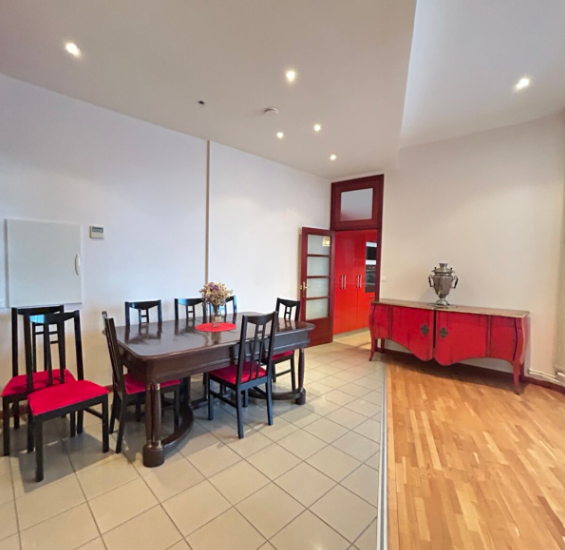 Open-plan kitchen-living room in a renovated apartment on Tarasivska Street, Kyiv