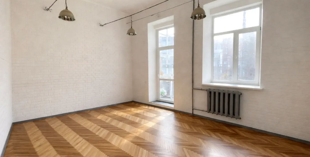 Living room in a renovated apartment on Kostelna Street 5, Kyiv