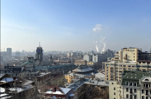Street view from an apartment on Kruhlouniversytetska Street, Kyiv