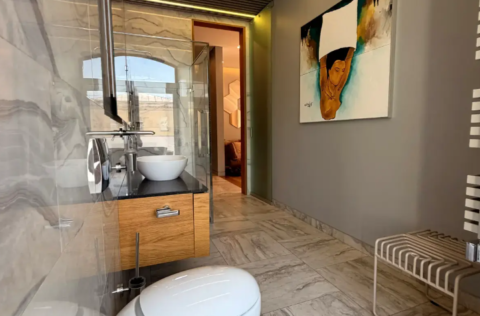 Bathroom in a designer apartment on Liuteranska Street 7/10, Kyiv