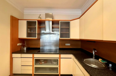 Open space kitchen-living room in an apartment on Observatorna Street 10, Kyiv