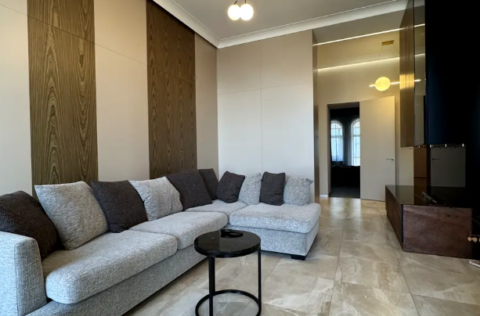 Open-plan kitchen-living room in an apartment on Kruhlouniversytetska Street, Kyiv