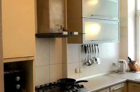 Kitchen in stalinka apartment on Tarasivska Street 7, Kyiv
