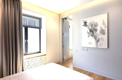Bedroom in a designer apartment on Liuteranska Street 7/10, Kyiv