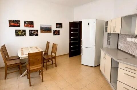 Kitchen in a renovated duplex apartment on Tarasa Shevchenka Lane, Kyiv
