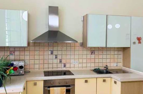 Open-plan kitchen-living room in an apartment on Arkhitektora Horodetskoho Street 10/1, Kyiv