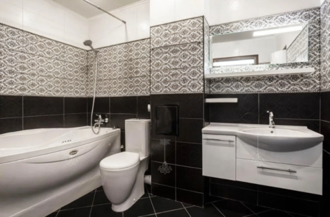 Bathroom in a furnished apartment on Velyka Vasylkivska Street 20, Kyiv
