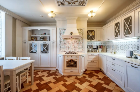 Kitchen in a renovated apartment on Yevhena Chykalenka Street, Kyiv