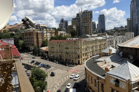 Street view from an apartment on Khreshchatyk Street 29, Kyiv